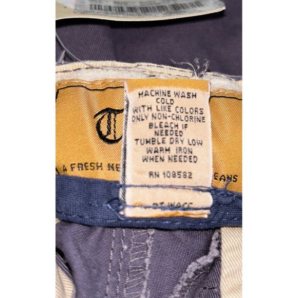 NWT Trailer Cargo Shorts Mens Sz 32 Heavy Duty Cotton Khaki Blue Drawstring - Picture 10 of 10